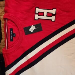 NWT Tommy Hilfiger men's signature sweater,  size XL, in red, white and blue.